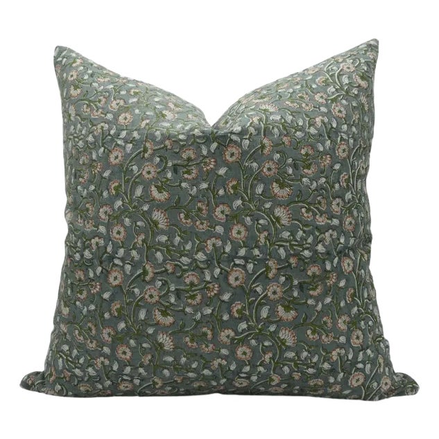 Fabdivine Throw Pillow Cushion Cover 24x24 Inch Handcrafted Block Print Design- Himachal For Sale