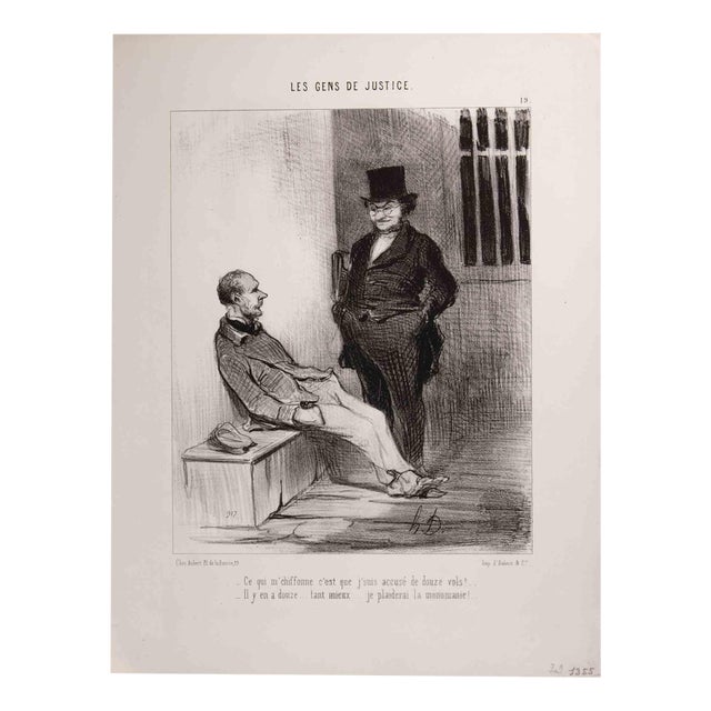 Honoré Daumier, Les Gens de Justice, Lithograph, 1845 For Sale