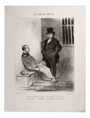 Honoré Daumier, Les Gens de Justice, Lithograph, 1845
