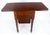 Solid flame Mahogany Turned Legs 3 Drawer Drop Leaf Sewing Stand Cabinet MINT For Sale - Image 13 of 13