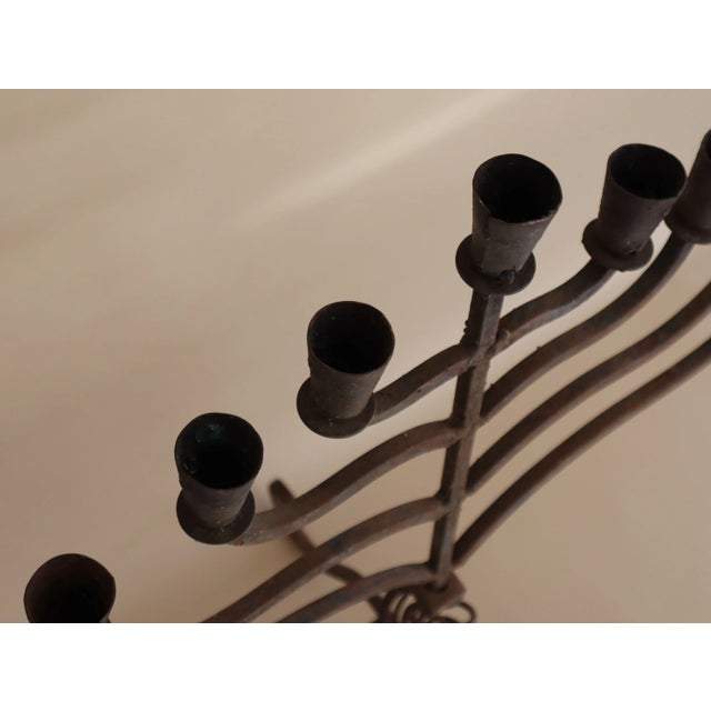 XL Antique Iron Candelabra For Sale In San Francisco - Image 6 of 7