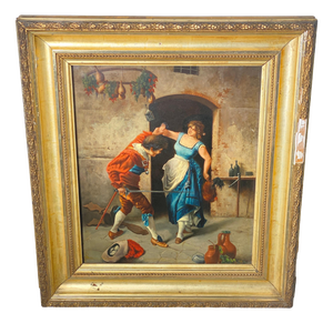 After Giuseppe Guzzardi, Figures, 1800s, Oil Painting, Framed