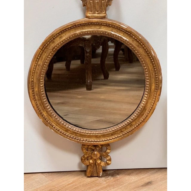 Pair of Carved Gilded Mirrors, 19th Century For Sale - Image 6 of 7