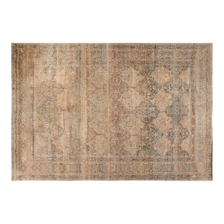 Fine Antique Persian Kirman Handmade Wool Rug For Sale