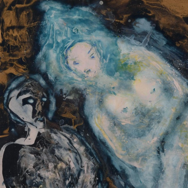 Abstract Framed Signed J. Akston "Untitled, 1966" Painting For Sale - Image 3 of 11