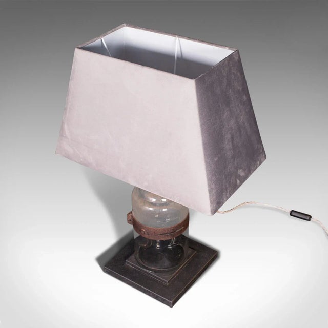 Metal 1900 Antique Victorian English Glass Jar Lamps - a Pair For Sale - Image 7 of 10