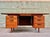 Jens Risom 1960s Jens Risom 72” Executive Walnut Double Pedestal Desk W/Custon Center Drawer, Restored Top For Sale - Image 4 of 12