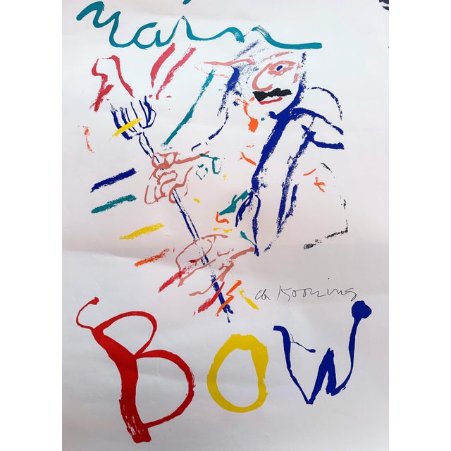 Willem de Kooning 1970s Original Willem De Kooning’s Rainbow – Thelonious Monk, Devil at the Keyboard Poster For Sale - Image 4 of 12