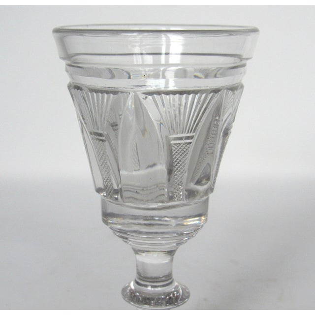 English Antique English Georgian Cut Crystal Wine Glasse – Set of 6 For Sale - Image 3 of 7