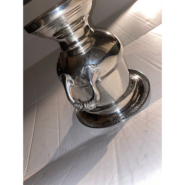 Vintage Leonard Hollywood Regency Silver-Plated Trophy Champagne Bucket Urn For Sale - Image 11 of 12