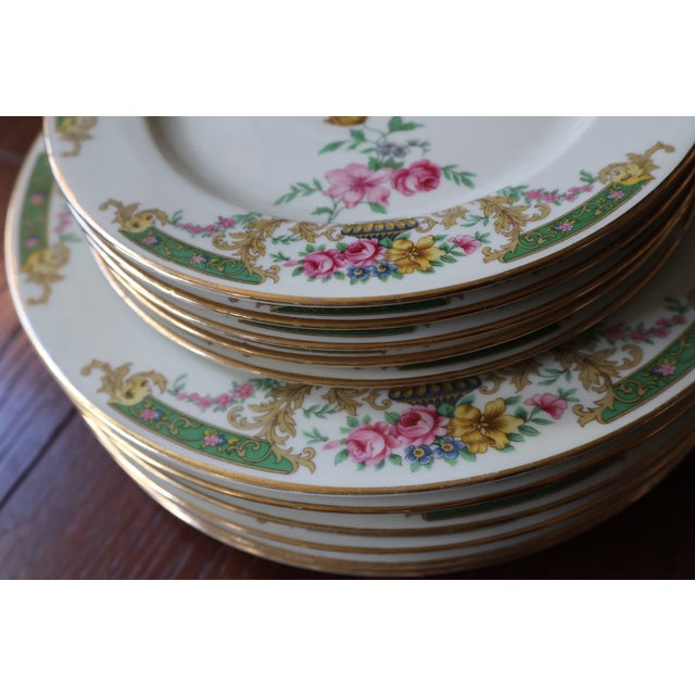 Ceramic 1920s Hass & Czjzek Crown Imperial Czech Porcelain Plates, Set of 11 For Sale - Image 7 of 18