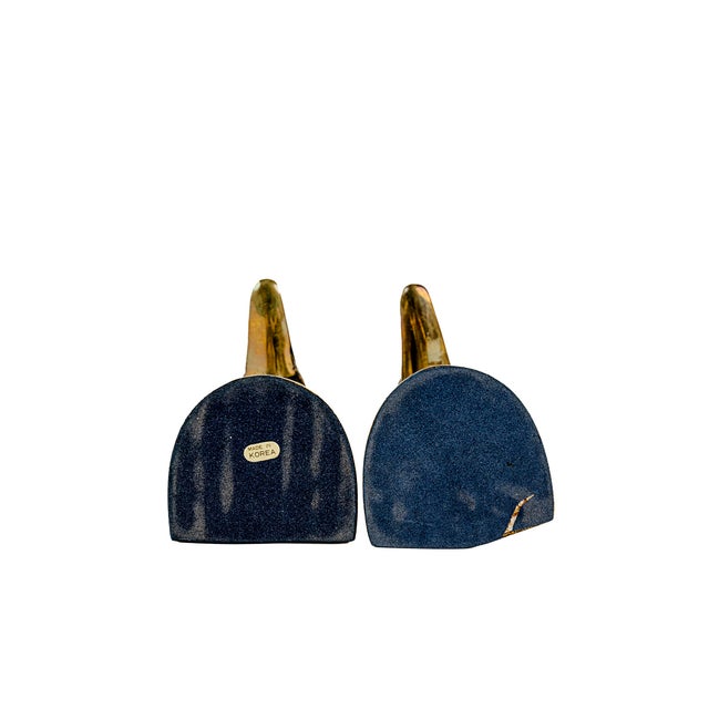 Vintage Mid-to-Late 20th Century Brass Mallard Duck Bookends For Sale In Tulsa - Image 6 of 6