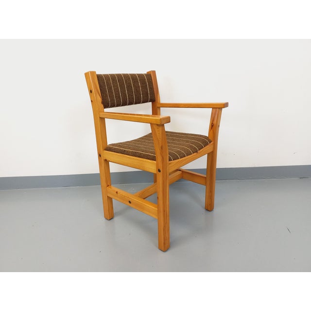 Vintage Armchair in Pine and Upholstery, 1980s For Sale - Image 15 of 15