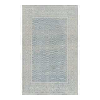Vintage Turkish Rug in Blue With Geometric Paisley Patterns, From Rug & Kilim For Sale