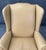 Wood Late 20th Century Tan Leather Wingback Arm Chair For Sale - Image 7 of 12