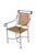 Mid-Century Modern Pair Mid Century Modern Iron Wicker Patio Chairs Vintage Wrought Iron Dining Armchairs For Sale - Image 3 of 18