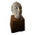 Mid Century Clay Head Sculpture on Wood Base For Sale