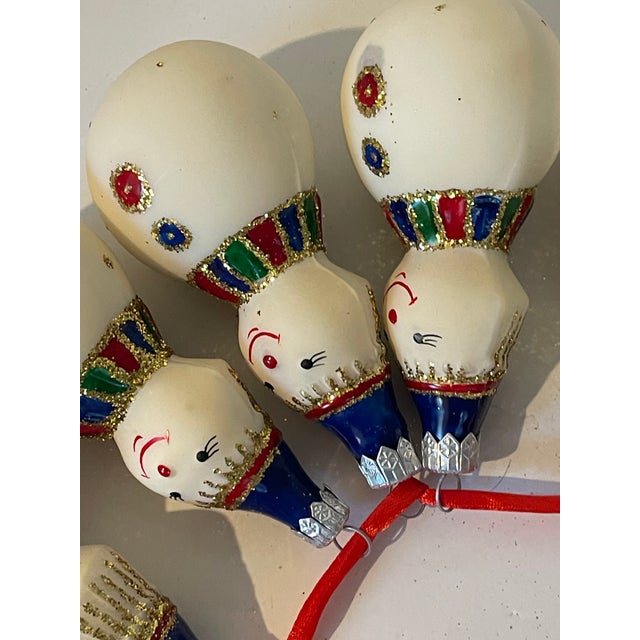 Fabulous vintage German blown glass mercury Handpainted Christmas Ornaments figurines, 15 pcs lot