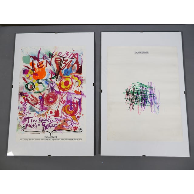 Palazzo Grassi Venice Art Poster & Drawing by Jean Tinguely, 1987, Set of 2 For Sale - Image 8 of 8