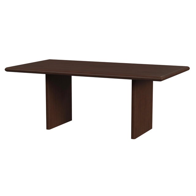 Wood Halmstad 74 in. W Rectangular Wood Panel Dining Table, Brown For Sale - Image 7 of 7