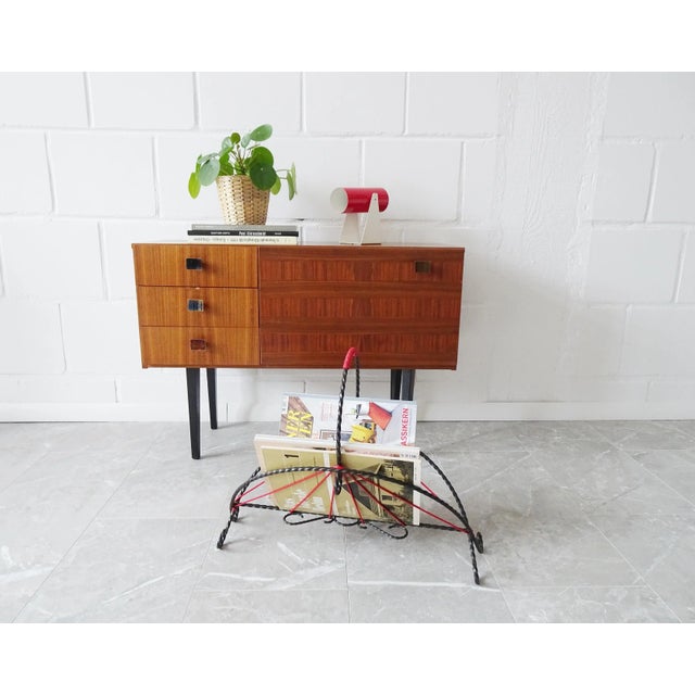 Wrought Iron Magazine Rack with String Design, 1950s For Sale - Image 10 of 11