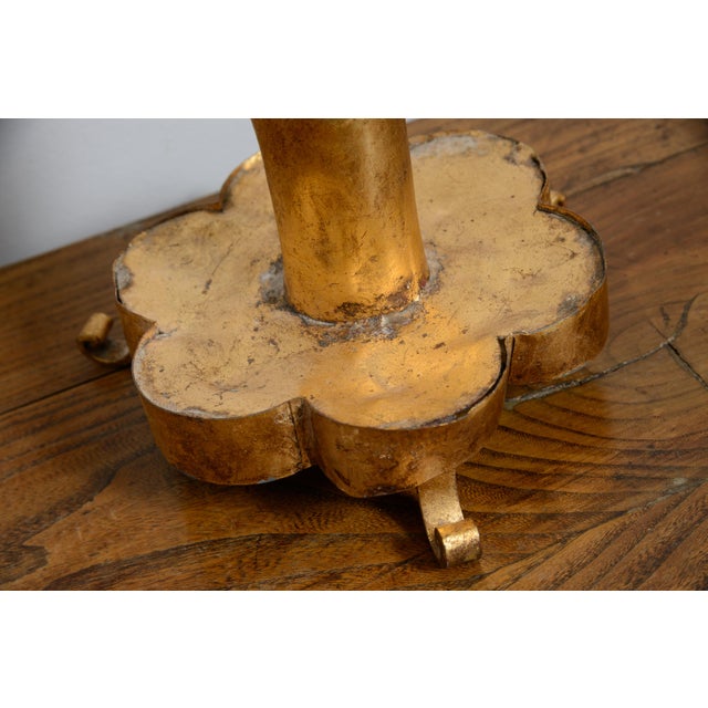 Palm Frond Lamp Gilt-Metal Attributed to Maison Jansen For Sale - Image 12 of 13