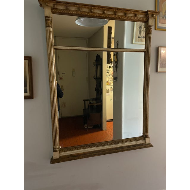 Neoclassical Antique Neo-Classical Gold Frame Mirror For Sale - Image 3 of 6