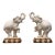 Vintage Fitz & Floyd Ceramic Elephant Bookends / Figurines - A Pair For Sale