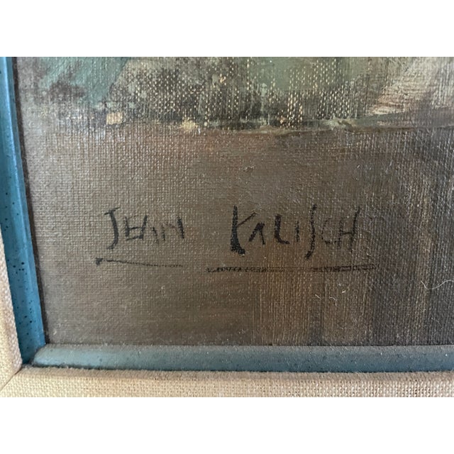 Mid-Century Modern 1960 “Coit Tower, San Francisco”, Mid-Century Modern Oil Painting on Panel by Jean Kalisch For Sale - Image 3 of 11