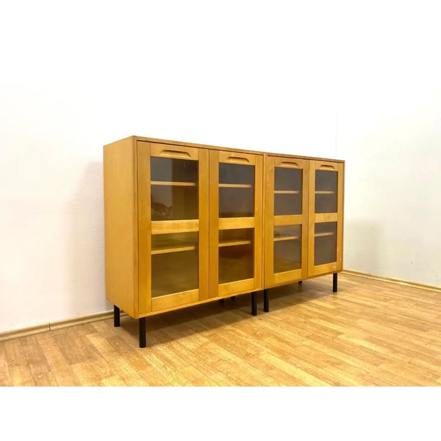 This pair of retro chests of drawers was produced by Tatra furniture in the Czechoslovak Socialist Republic during the...