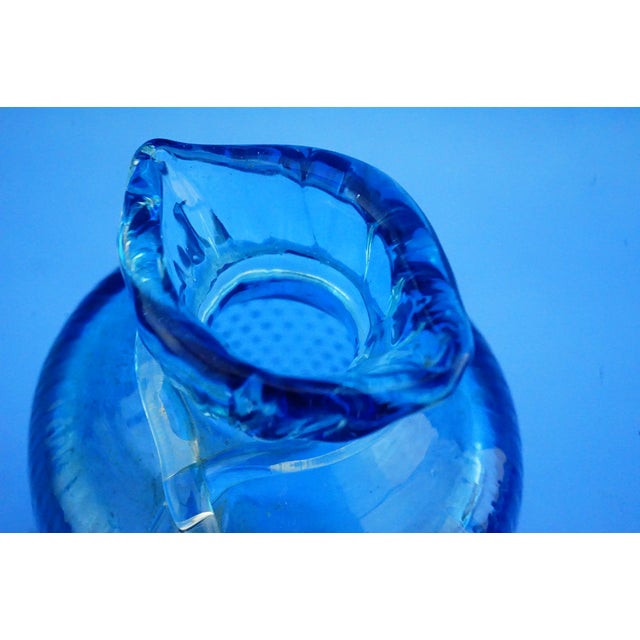 Vintage Bag-Shaped Vases in Sea Blue Murano Glass from Cenedese Glassworks, Italy, 1970s, Set of 2 For Sale - Image 13 of 18
