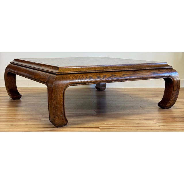 Mid 20th Century Vintage Burlwood Henredon Style Ming Leg Coffee Table For Sale - Image 5 of 10