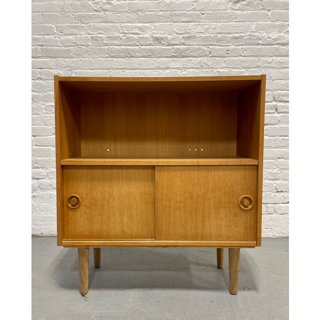 Mid-Century Modern Mid Century Modern Oak Bookcase | Danish MCM Storage Cabinet, C. 1960’s For Sale - Image 3 of 12