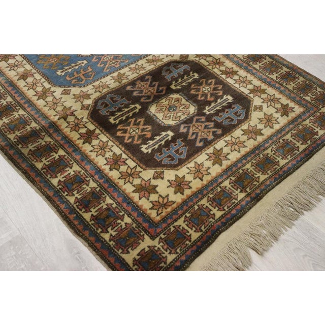 Beige Vintage Turkish Hand Knotted Rug, 1950s For Sale - Image 8 of 18
