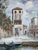 1970s R. Pissarro European Canal Scene Oil on Canvas Painting - Framed For Sale - Image 5 of 13