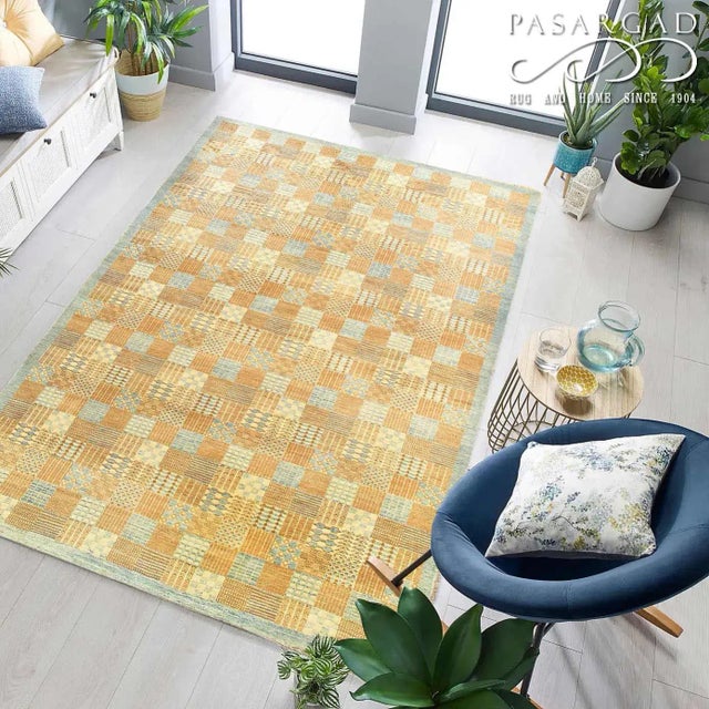 Hand-Knotted Modern Area Rug For Sale - Image 12 of 12