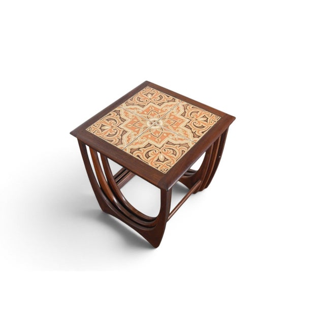 Mid 20th Century Mid 20th Century G Plan Astro Tile Top Nesting Tables in Teak For Sale - Image 5 of 10
