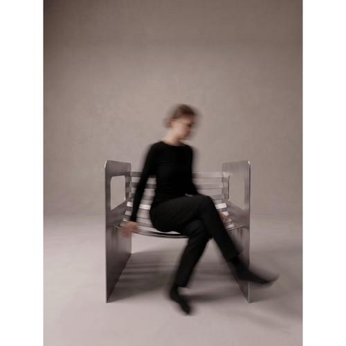 Nerve Armchair in Stainless Steel by Metalmorphosis Studio For Sale - Image 11 of 13