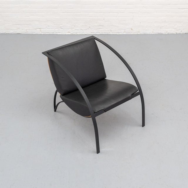 Black Postmodern Armchair by Karl-Friedrich Förster for KFF Design, 1980s For Sale - Image 8 of 13
