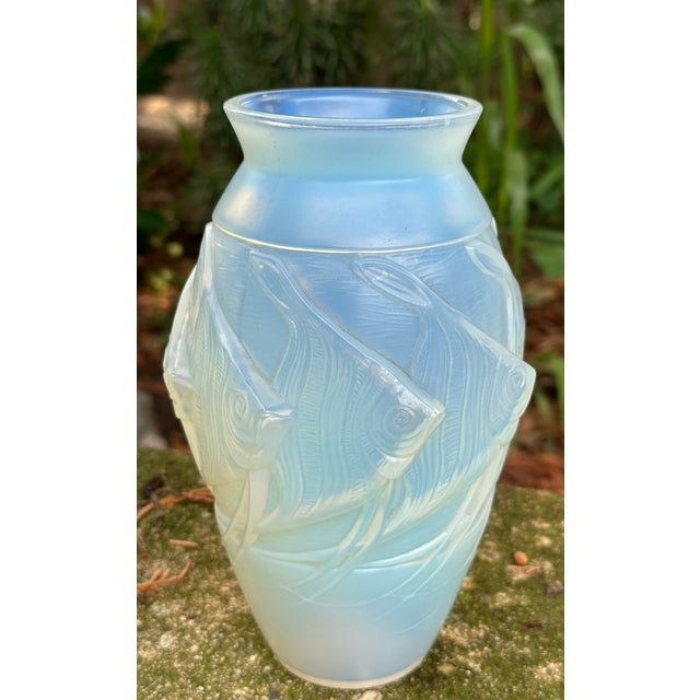 1930s Art Deco Sabino Fish Vase For Sale - Image 5 of 7