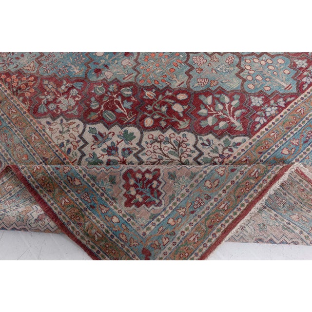 Textile Persian Kirman Rug For Sale - Image 7 of 11