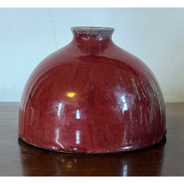 Antique Late Qing 19th Century Chinese Sang De Boeuf Oxblood Flambe Glaze Scholar's Desk Water Pot or Taibai Jar For Sale In New York - Image 6 of 18