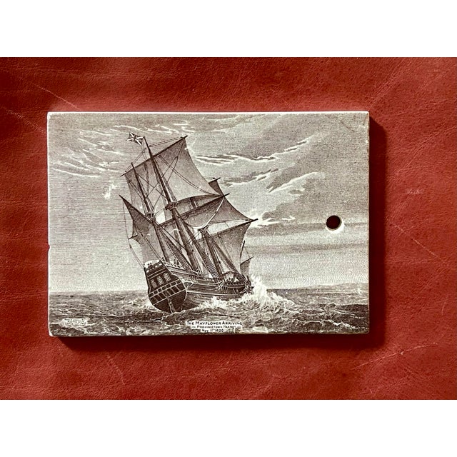 An interesting piece of early 20th century ephemera titled “The Mayflower arriving in Provincetown Harbor” with the date...