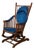 1870s Antique Attributed to George Hunzinger Barley Twist Mahogany Needlepoint Rocking Chair For Sale