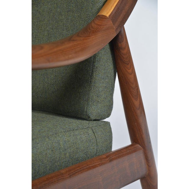 Vintage Spindle Back Lounge Chair in Teak and Wool by Greaves & Thomas England, 1960s For Sale - Image 9 of 18