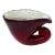 Vintage Murano Avem Deep Red Yellow Silver Flecks Italian Art Glass Seashell Sculptural Ashtray Bowl For Sale