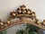 French Provincial Gold Giltwood Style Beveled Glass Mirror With Pomegranate Fruit Basket Top For Sale - Image 3 of 9