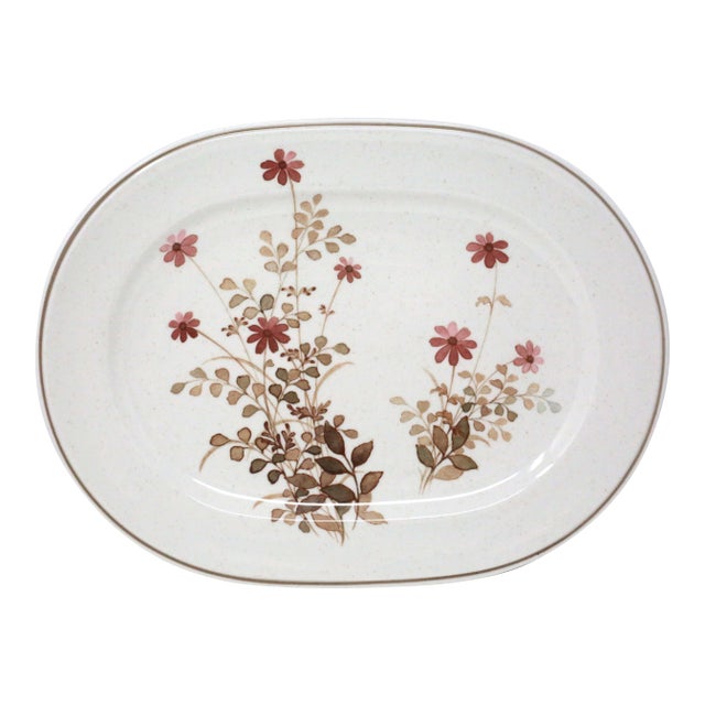 1970's "Outlook" Floral Platter by Noritake For Sale