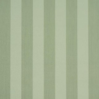 Schumacher Edwin Stripe Medium Wallcovering In Sage For Sale