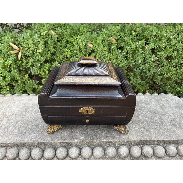 19th Century English Regency Leather Box For Sale - Image 12 of 13